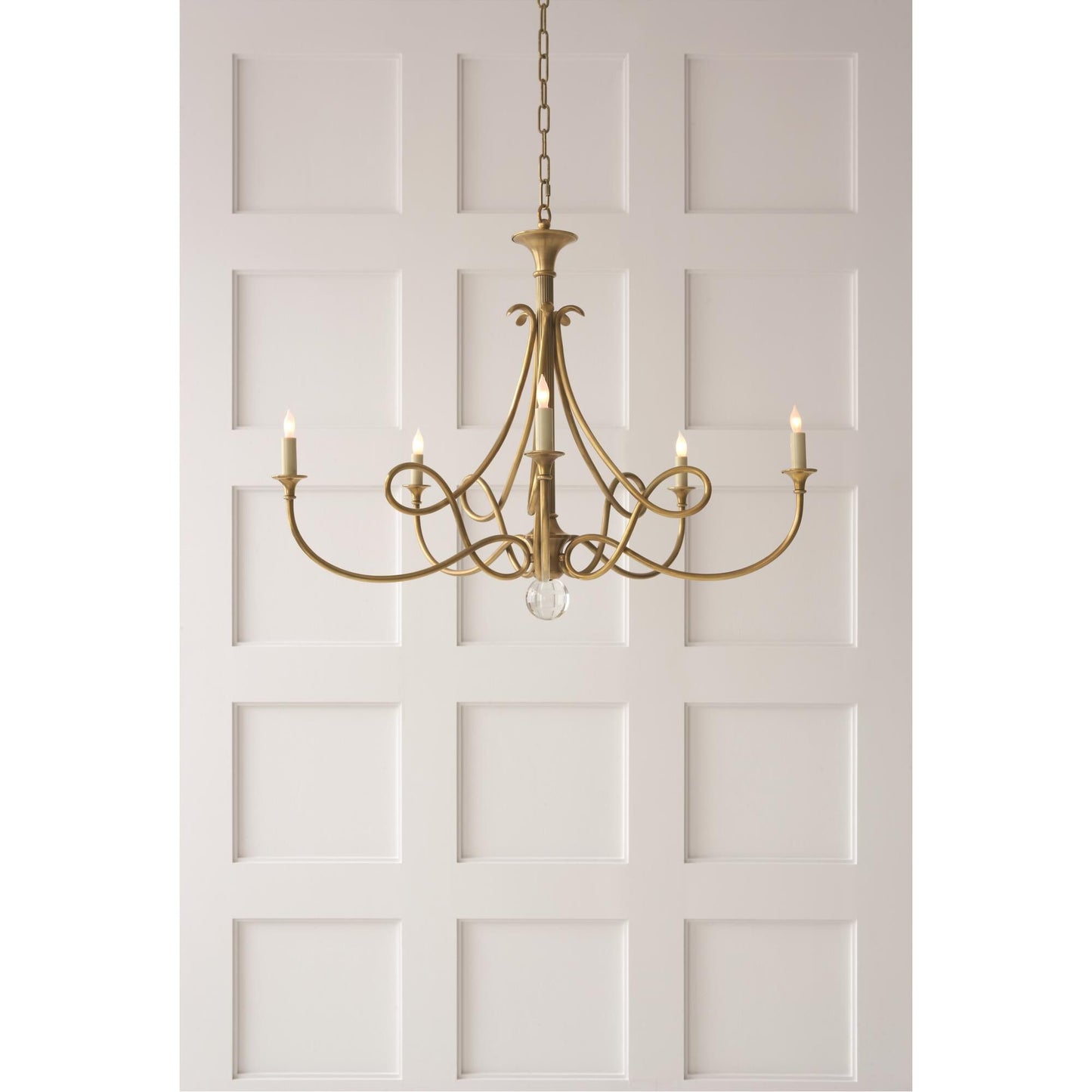 Visual Comfort Signature Collection Eric Cohler Double Twist 36 Inch 5 Light Chandelier Cp174123