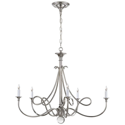 Visual Comfort Signature Collection Eric Cohler Double Twist 36 Inch 5 Light Chandelier Cp174123