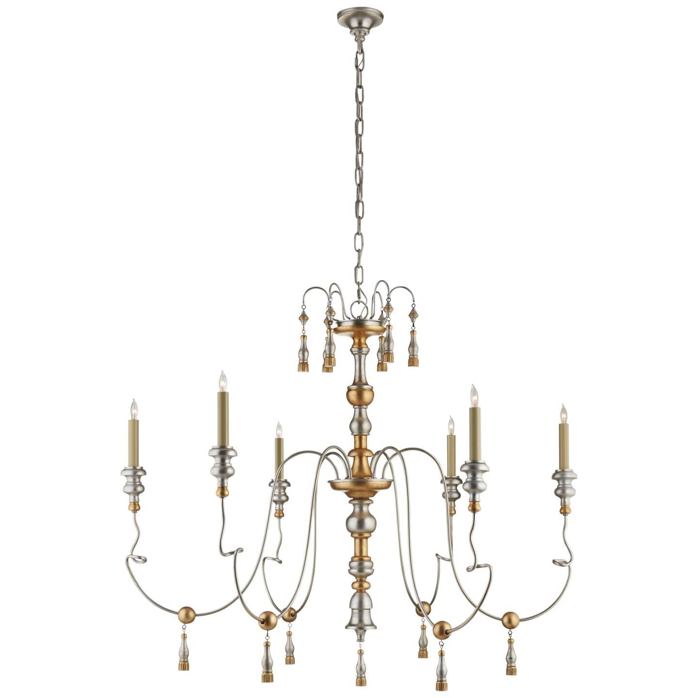 Visual Comfort Signature Collection Suzanne Kasler Michele 43 Inch 6 Light Chandelier Cp175285