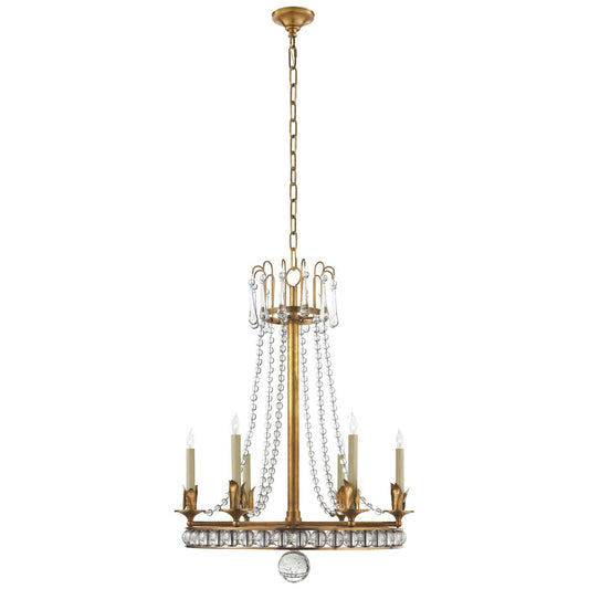 Visual Comfort Signature Collection Joe Nye Regency 22 Inch 6 Light Mini Chandelier Cp176166