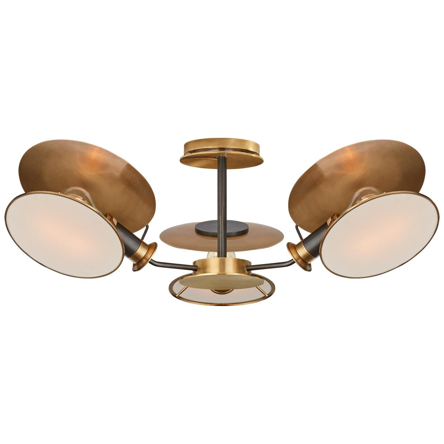 Visual Comfort Signature Collection Thomas Obrien Osiris 25 Inch 3 Light Semi Flush Mount Cp260882