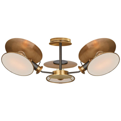 Visual Comfort Signature Collection Thomas Obrien Osiris 25 Inch 3 Light Semi Flush Mount Cp260882