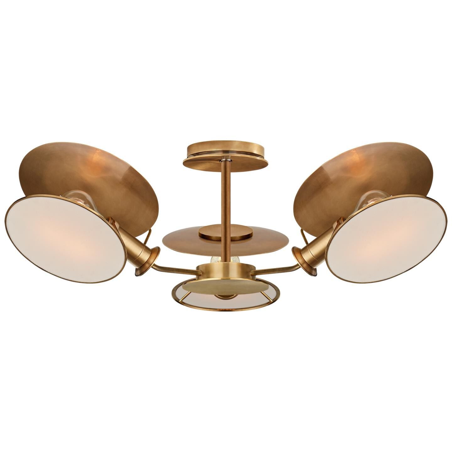 Visual Comfort Signature Collection Thomas Obrien Osiris 25 Inch 3 Light Semi Flush Mount Cp260882