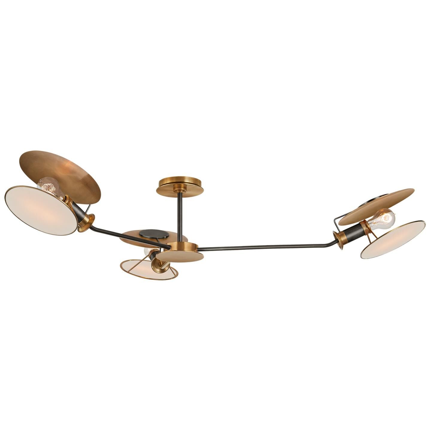 Visual Comfort Signature Collection Thomas Obrien Osiris 47 Inch 3 Light Semi Flush Mount Cp260883