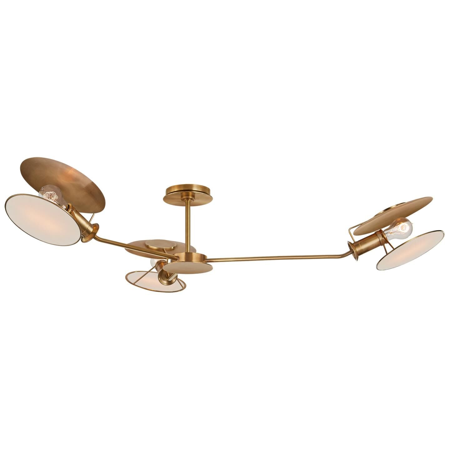 Visual Comfort Signature Collection Thomas Obrien Osiris 47 Inch 3 Light Semi Flush Mount Cp260883