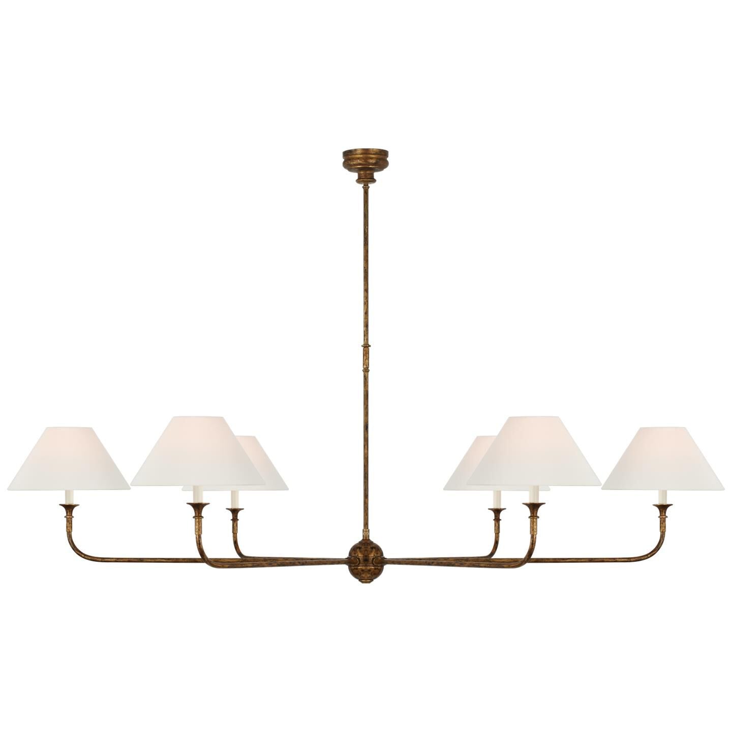 Visual Comfort Signature Collection Thomas Obrien Piaf 72 Inch 6 Light Led Chandelier Cp785883