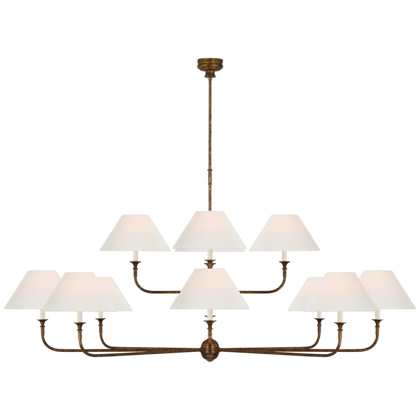 Visual Comfort Signature Collection Thomas Obrien Piaf 72 Inch 12 Light Led Chandelier Cp785884