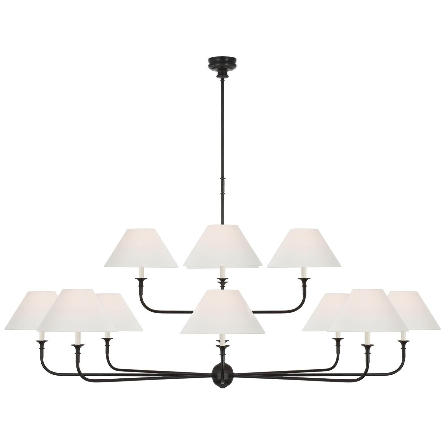 Visual Comfort Signature Collection Thomas Obrien Piaf 72 Inch 12 Light Led Chandelier Cp785884