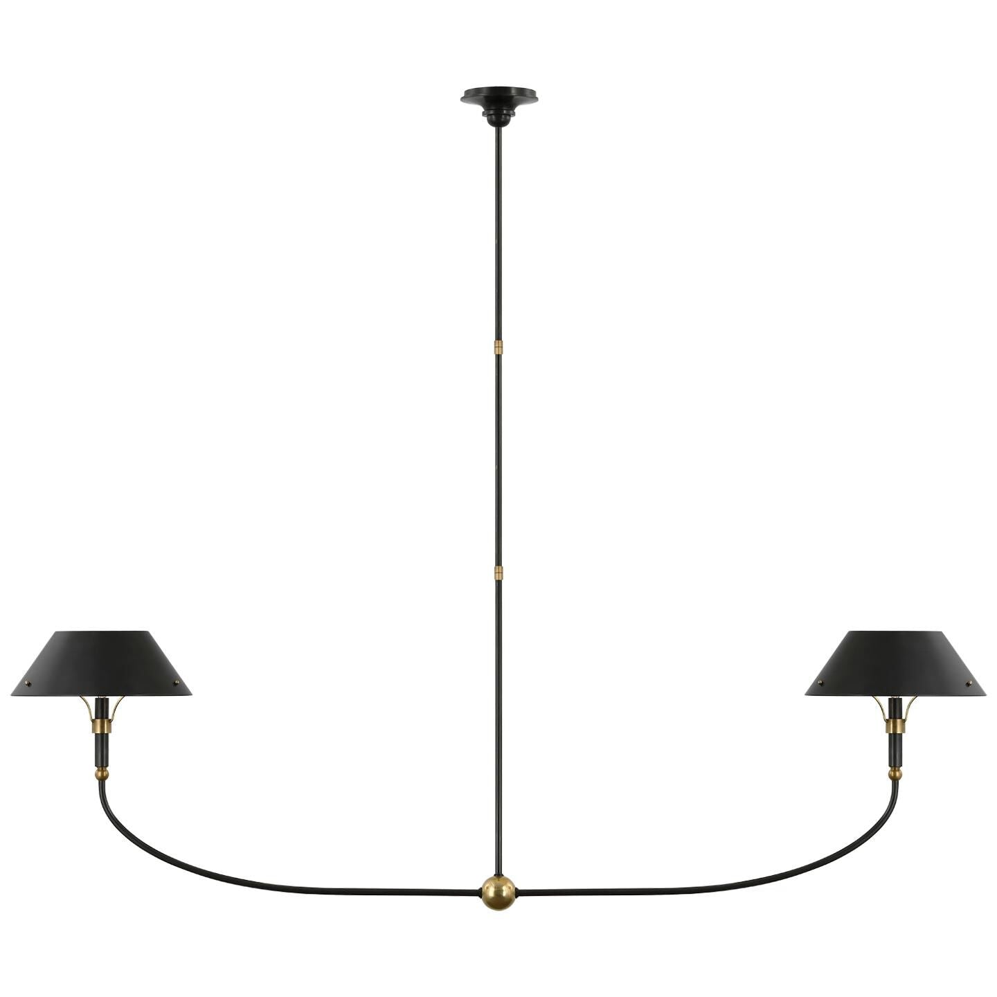 Visual Comfort Signature Collection Thomas Obrien Turlington 68 Inch 2 Light Led Linear Suspension Light Cp739630