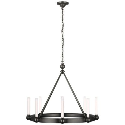 Visual Comfort Signature Collection Thomas Obrien Jeffery 30 Inch 8 Light Led Chandelier Cp739633