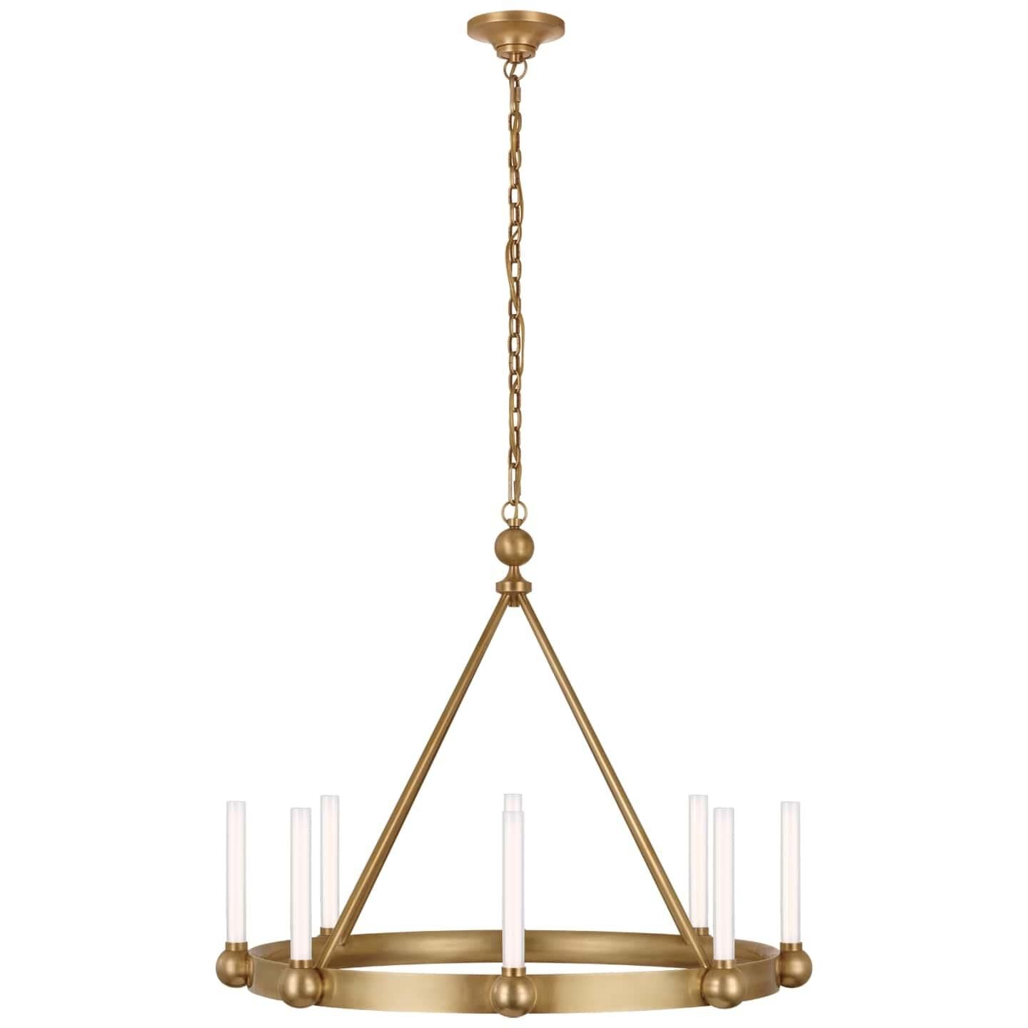 Visual Comfort Signature Collection Thomas Obrien Jeffery 30 Inch 8 Light Led Chandelier Cp739633