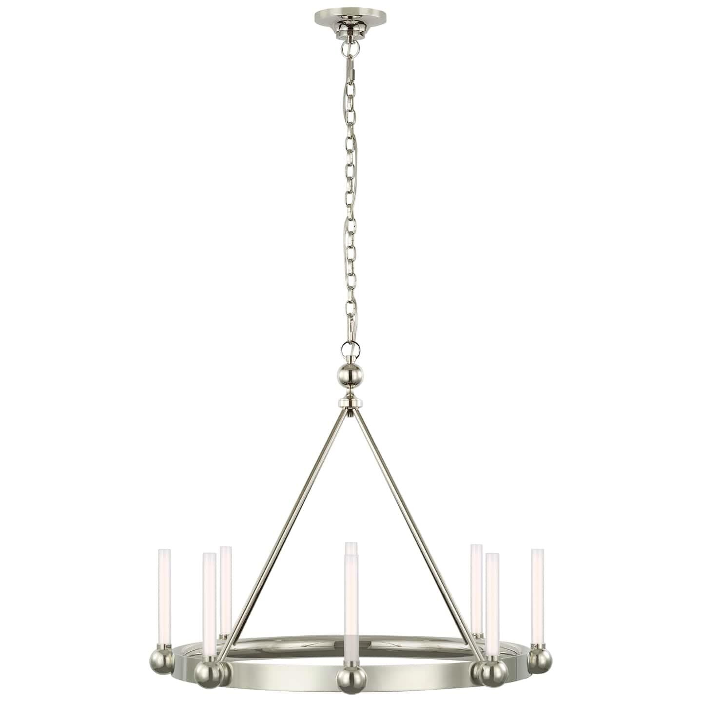 Visual Comfort Signature Collection Thomas Obrien Jeffery 30 Inch 8 Light Led Chandelier Cp739633