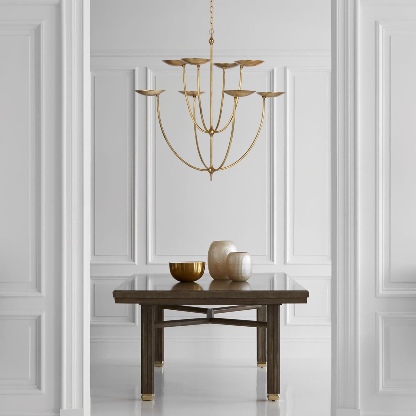 Visual Comfort Signature Collection Thomas Obrien Keria 32 Inch 8 Light Led Chandelier Cp739637