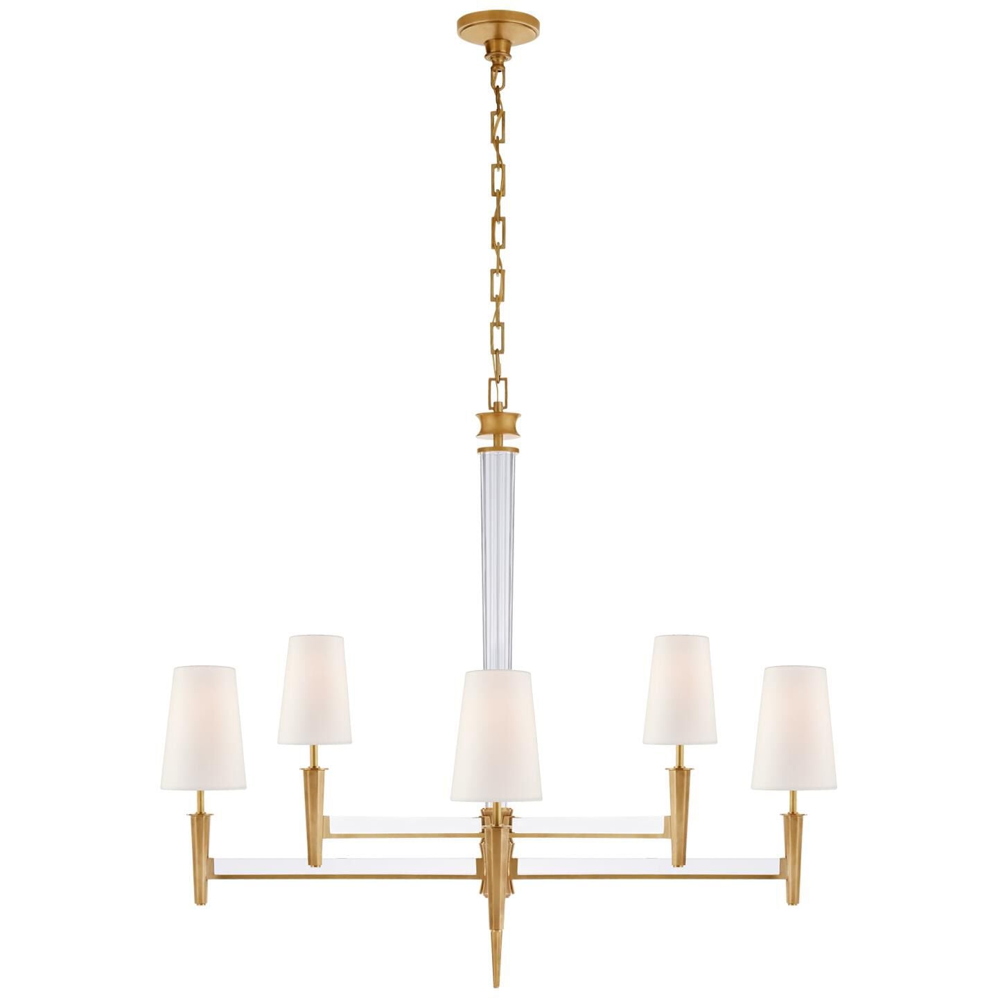 Visual Comfort Signature Collection Thomas Obrien Lyra 42 Inch 8 Light Chandelier Cp429185