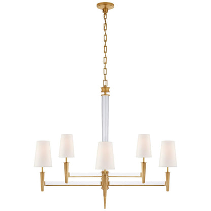 Visual Comfort Signature Collection Thomas Obrien Lyra 42 Inch 8 Light Chandelier Cp429185