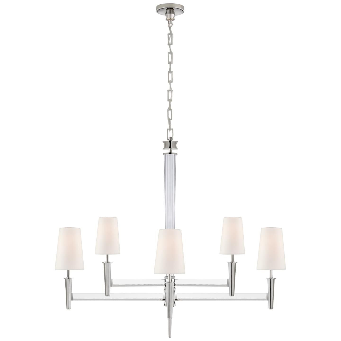 Visual Comfort Signature Collection Thomas Obrien Lyra 42 Inch 8 Light Chandelier Cp429185