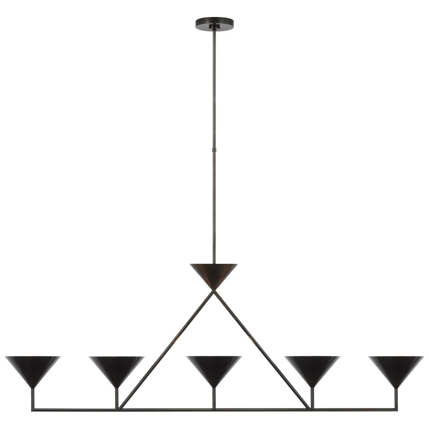 Visual Comfort Signature Collection Paloma Contreras Orsay 60 Inch 5 Light Led Linear Suspension Light Cp774178