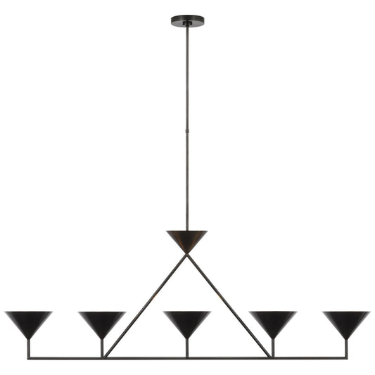 Visual Comfort Signature Collection Paloma Contreras Orsay 60 Inch 5 Light Led Linear Suspension Light Cp774178