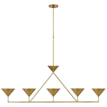 Visual Comfort Signature Collection Paloma Contreras Orsay 60 Inch 5 Light Led Linear Suspension Light Cp774178