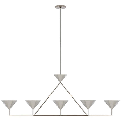 Visual Comfort Signature Collection Paloma Contreras Orsay 60 Inch 5 Light Led Linear Suspension Light Cp774178