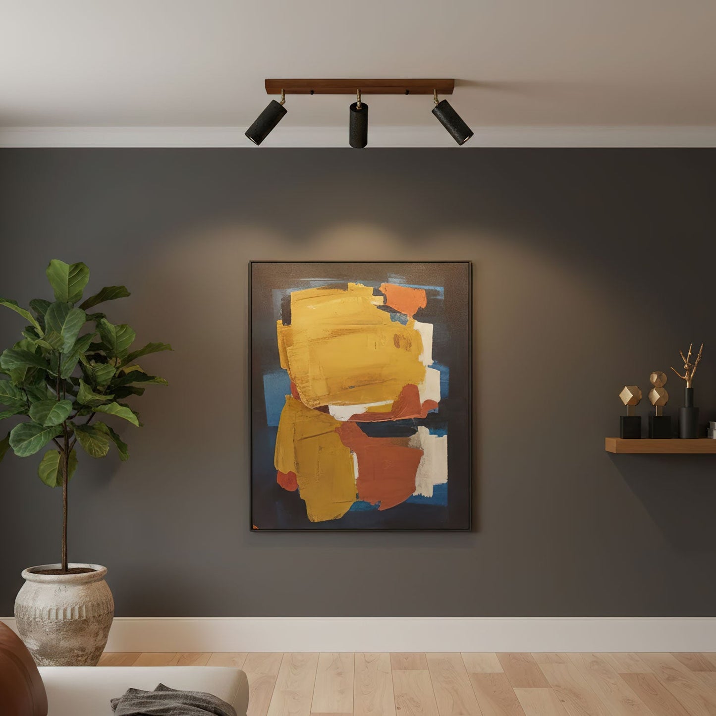 Volcanic Wood Trio Ceiling Spot