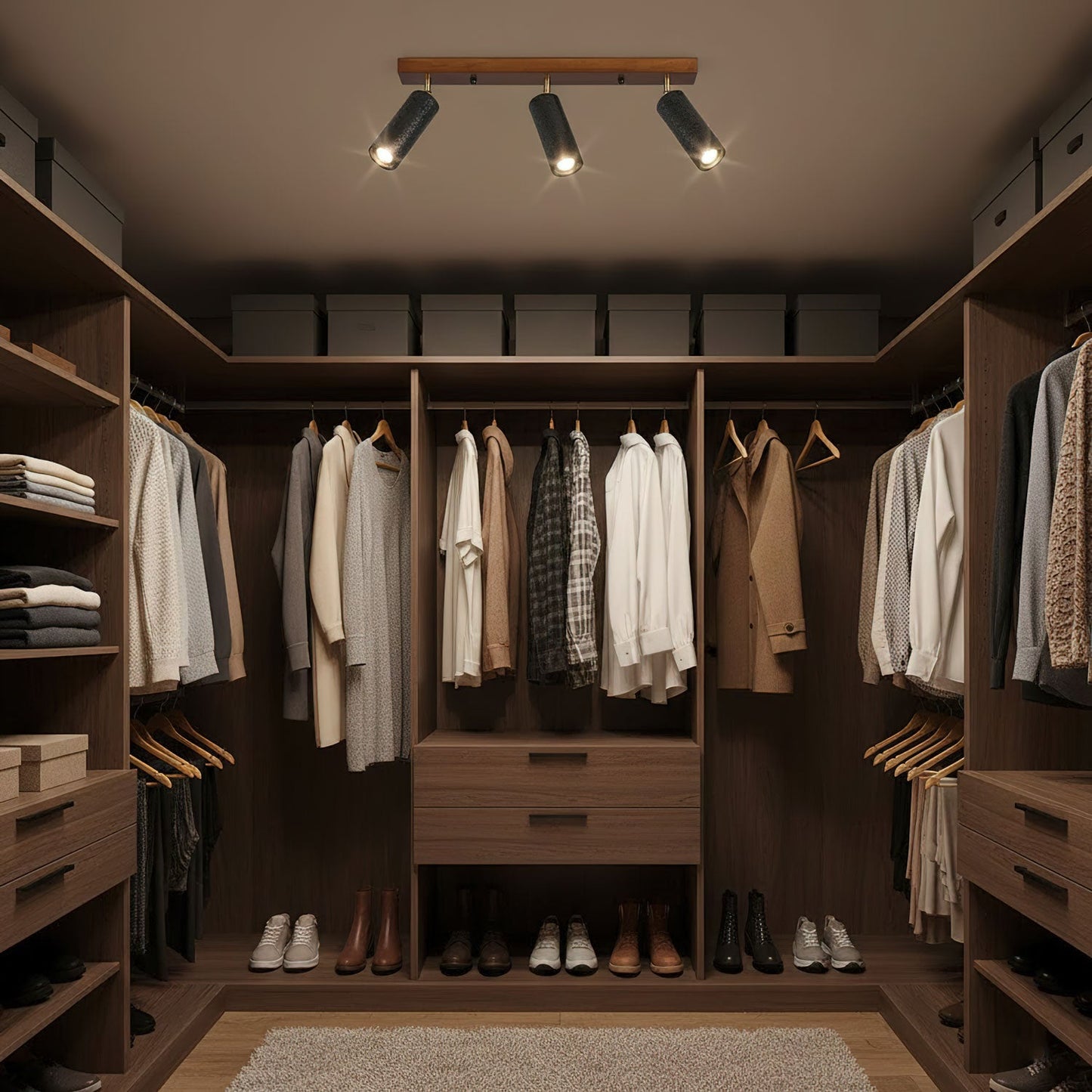 Volcanic Wood Trio Ceiling Spot