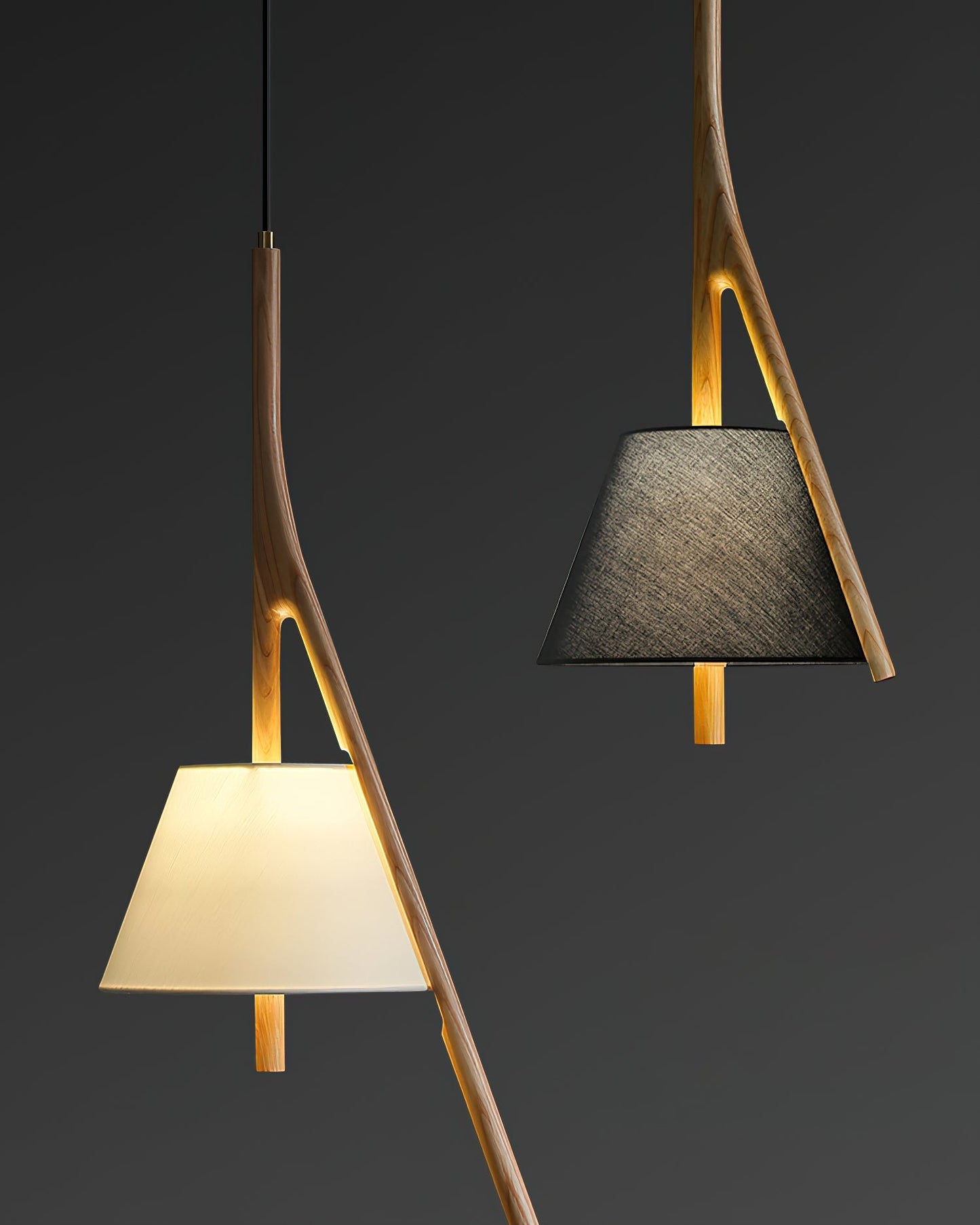 Nanzhi Wood Droplight Pendant Lamp