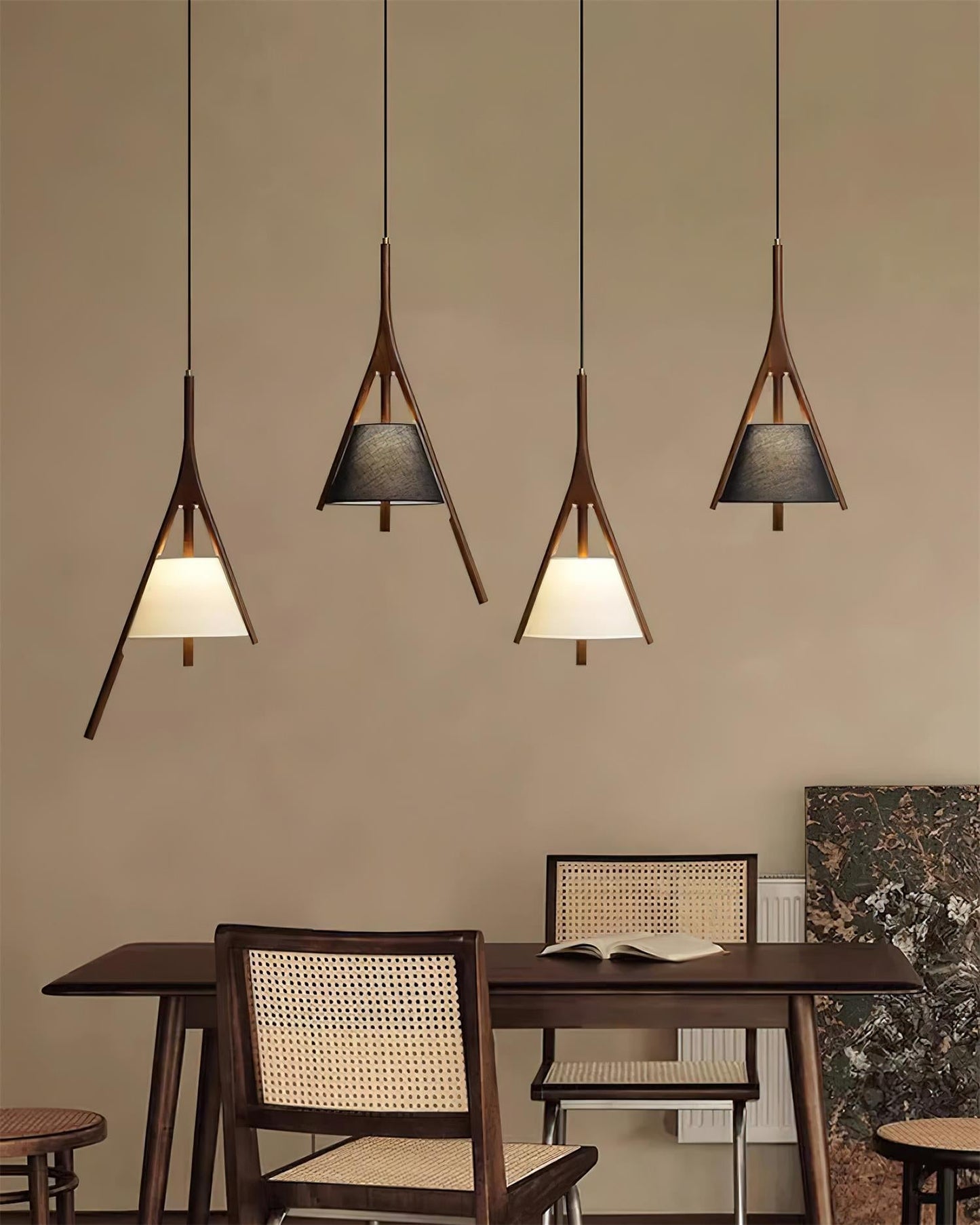 Nanzhi Wood Droplight Pendant Lamp