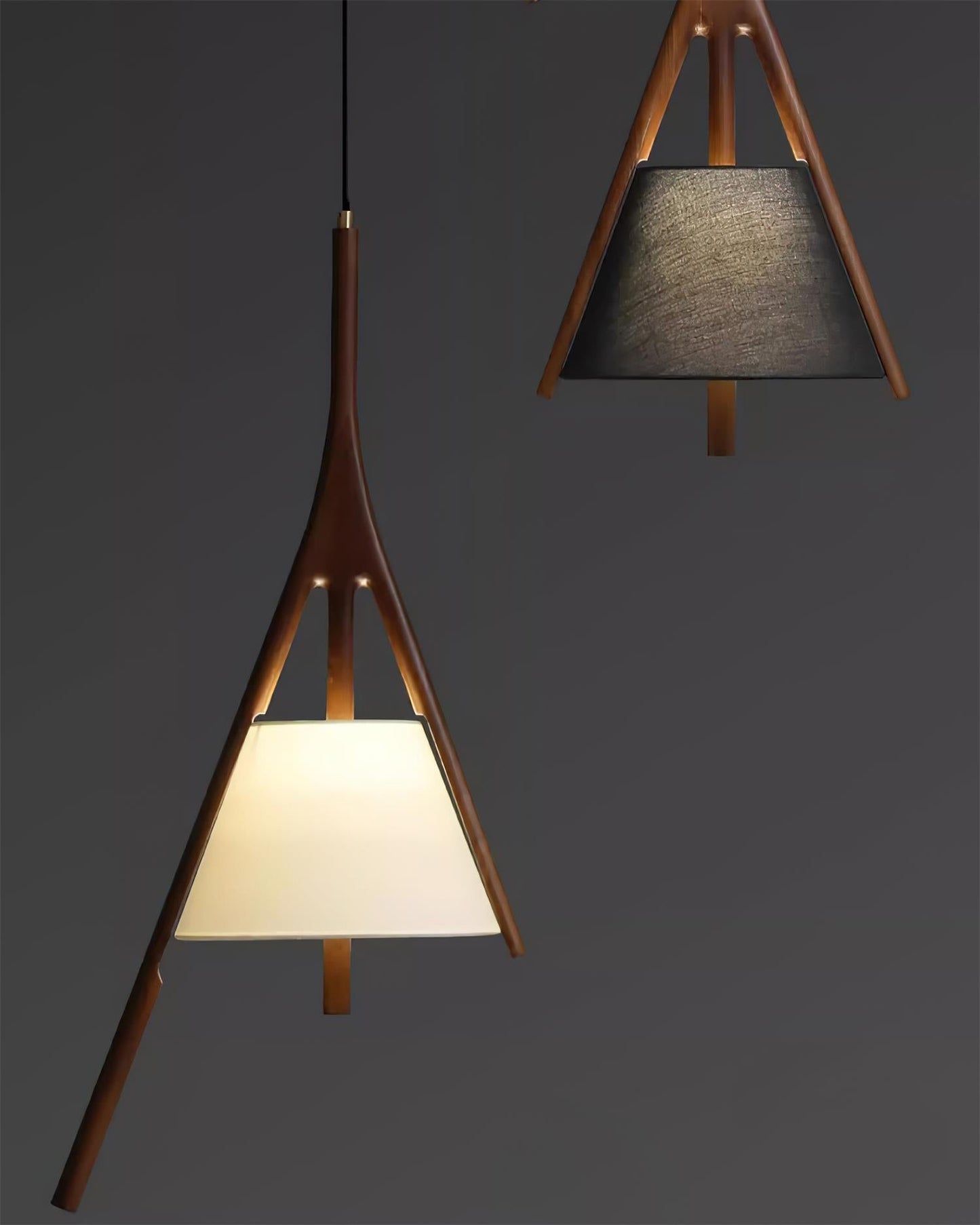 Nanzhi Wood Droplight Pendant Lamp