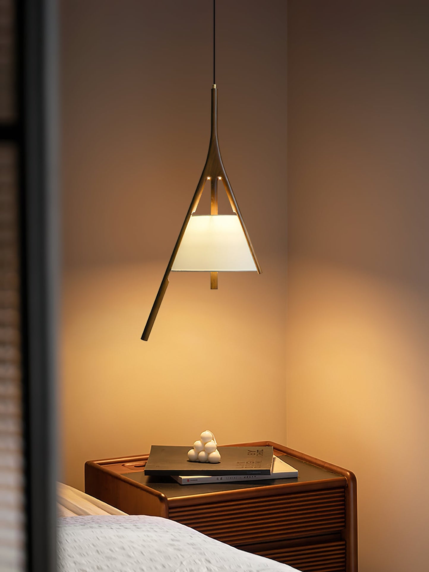 Nanzhi Wood Droplight Pendant Lamp