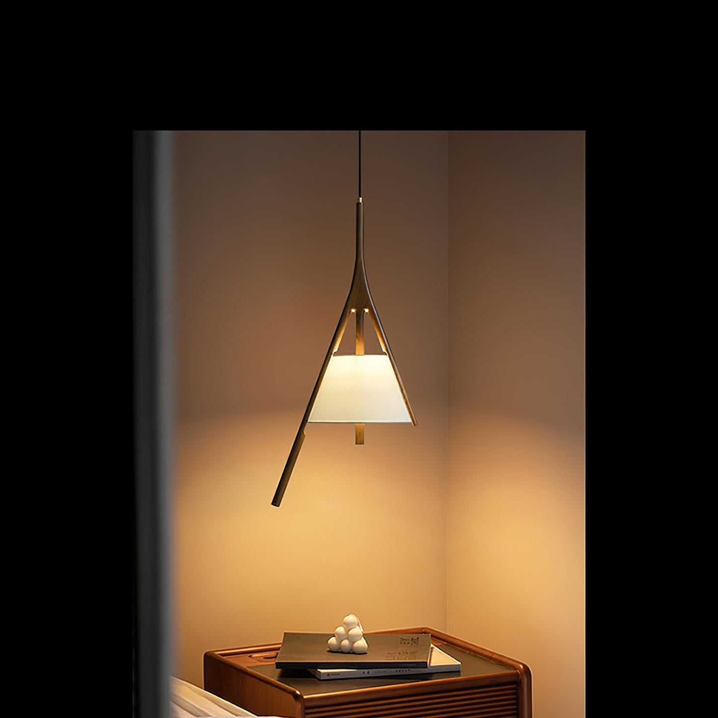 Nanzhi Wood Droplight Pendant Lamp