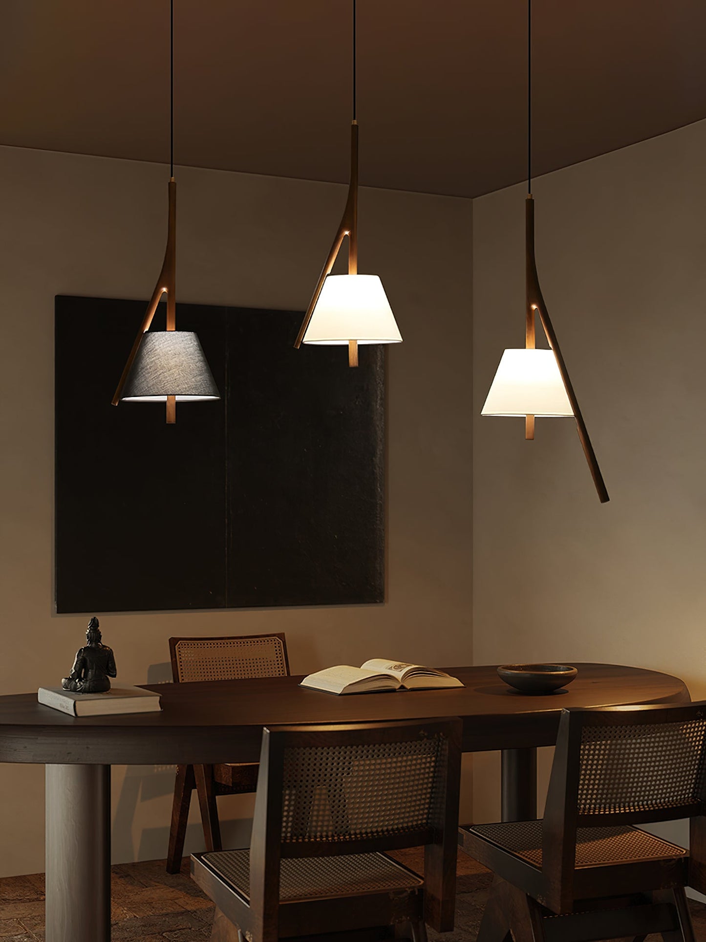 Nanzhi Wood Droplight Pendant Lamp