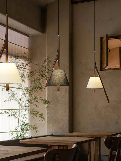 Nanzhi Wood Droplight Pendant Lamp