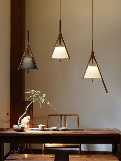 Nanzhi Wood Droplight Pendant Lamp