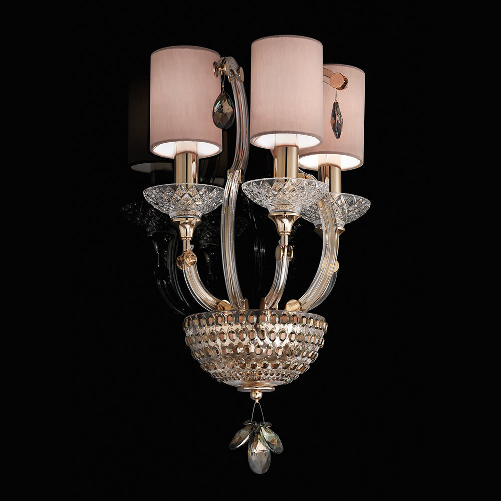 Exclusive Bronze Shaded Crystal Wall Light