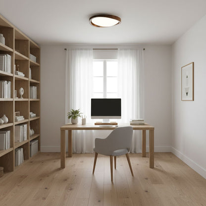 Walnut Curved Edge Ceiling Light