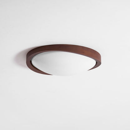 Walnut Curved Edge Ceiling Light