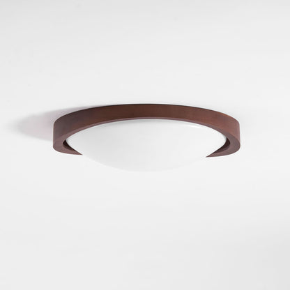 Walnut Curved Edge Ceiling Light