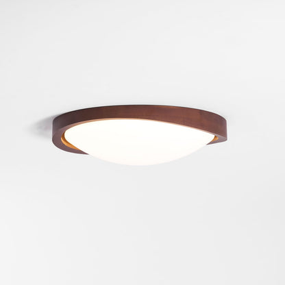 Walnut Curved Edge Ceiling Light