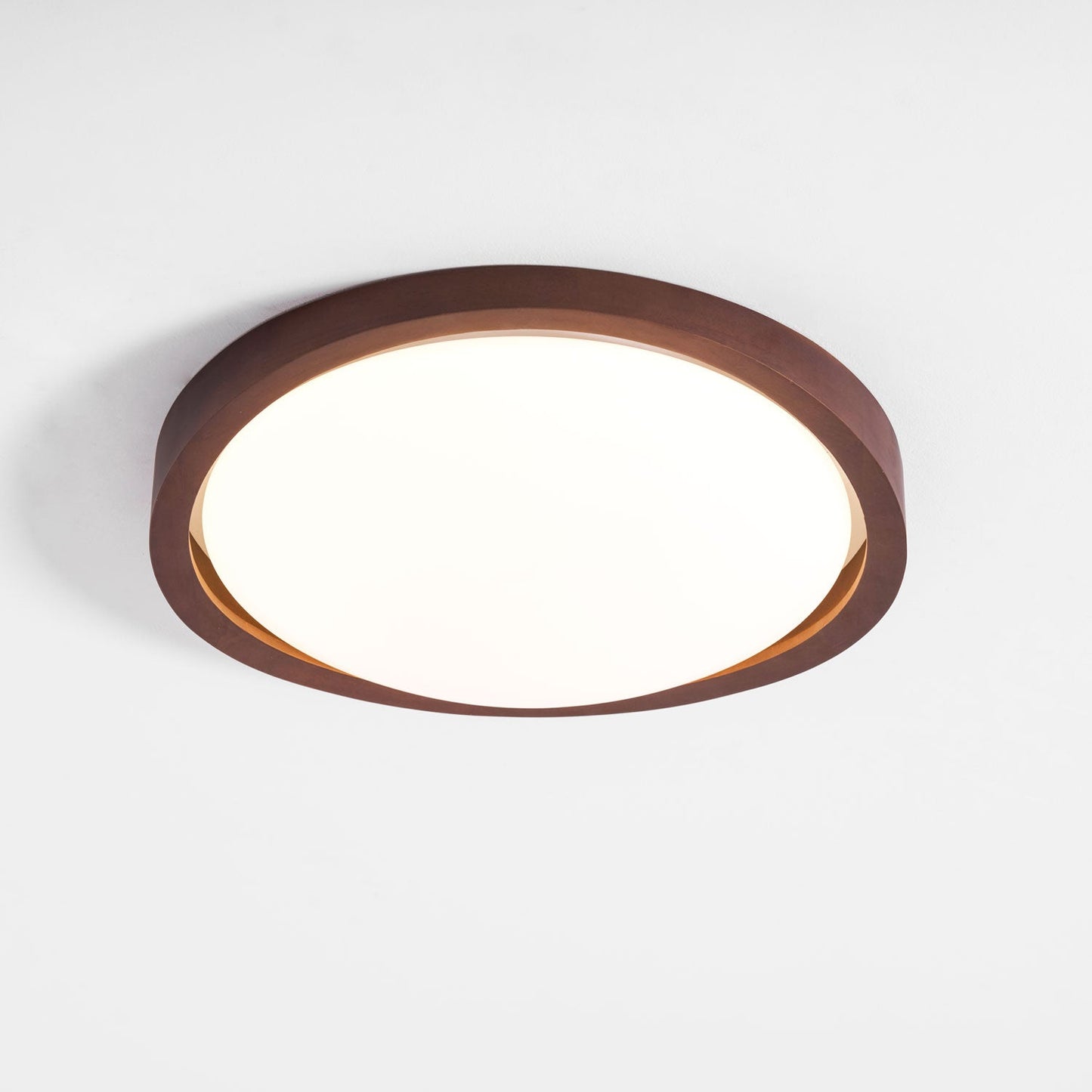 Walnut Curved Edge Ceiling Light