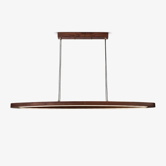 Walnut Arc Linear Ceiling light fitting Pendant Lamp