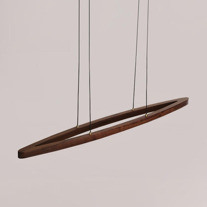 Walnut Arc Linear Ceiling light fitting Pendant Lamp