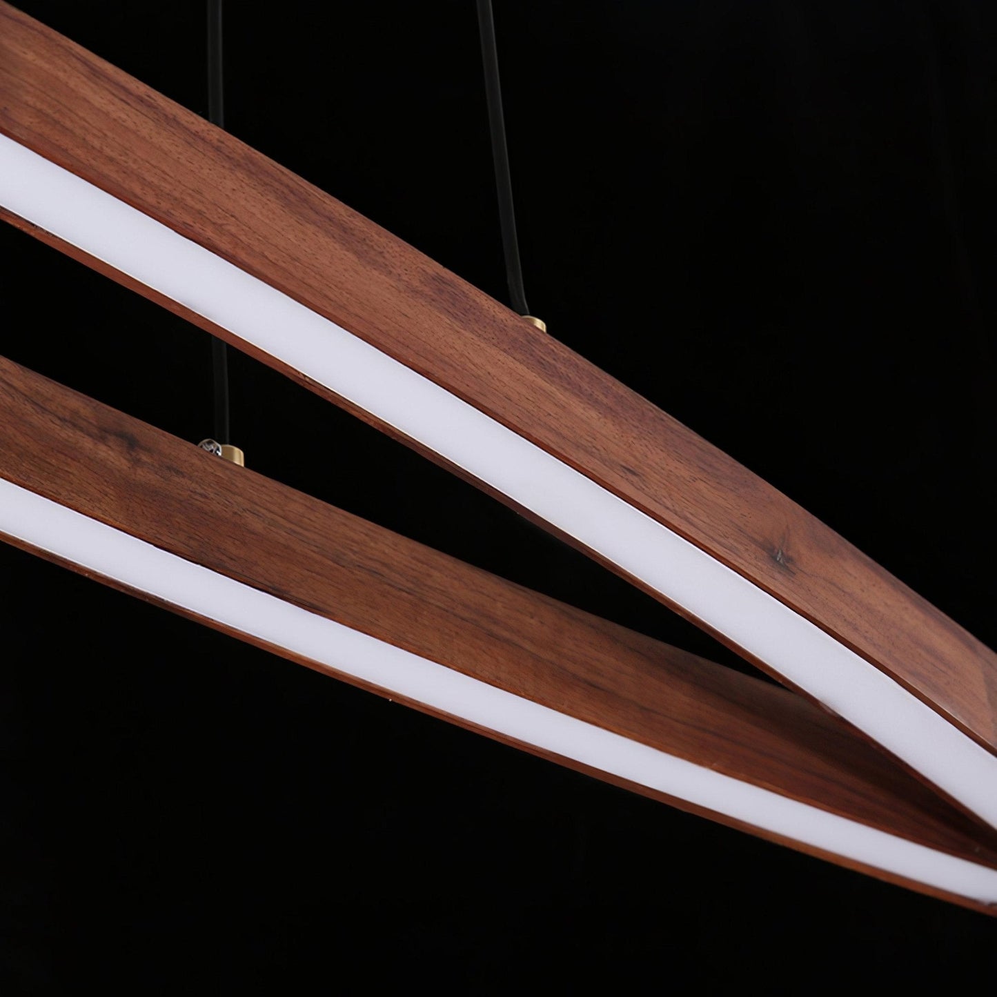 Walnut Arc Linear Ceiling light fitting Pendant Lamp