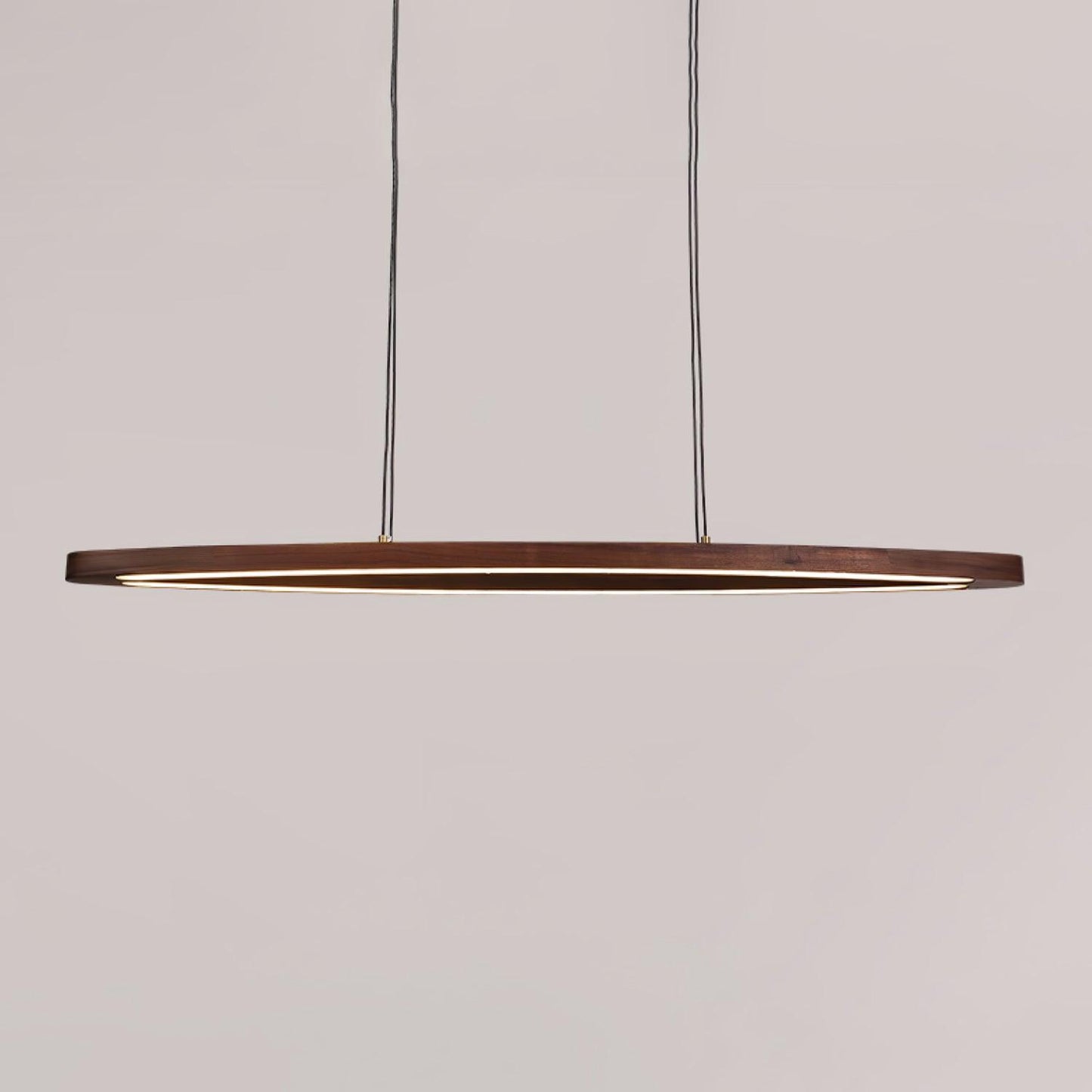 Walnut Arc Linear Ceiling light fitting Pendant Lamp