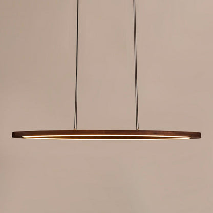 Walnut Arc Linear Ceiling light fitting Pendant Lamp