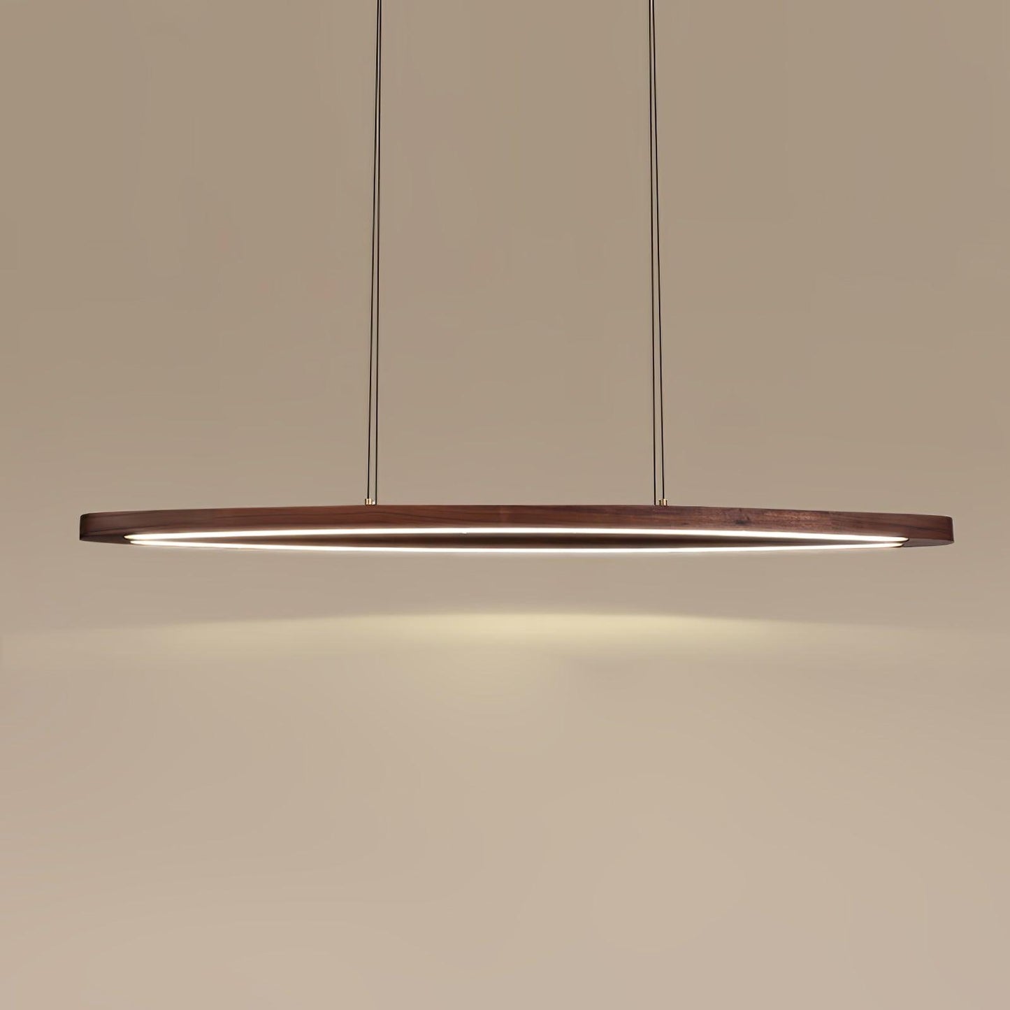 Walnut Arc Linear Ceiling light fitting Pendant Lamp