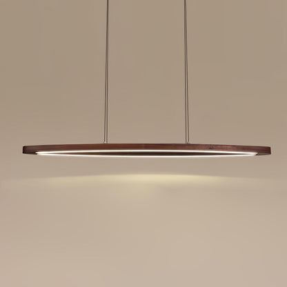 Walnut Arc Linear Ceiling light fitting Pendant Lamp