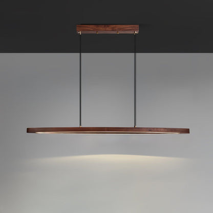 Walnut Arc Linear Ceiling light fitting Pendant Lamp