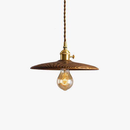 Walnut Conical Houselight Pendant Light