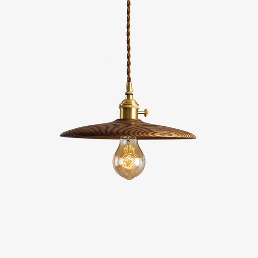 Walnut Conical Houselight Pendant Light